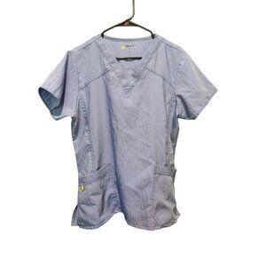 Wink Four Stretch 4 Light Blue Scrub Top